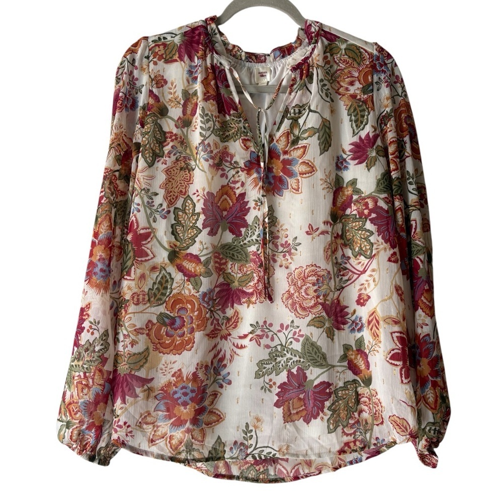 Autres Filles Floral Anthro-Style Top size M